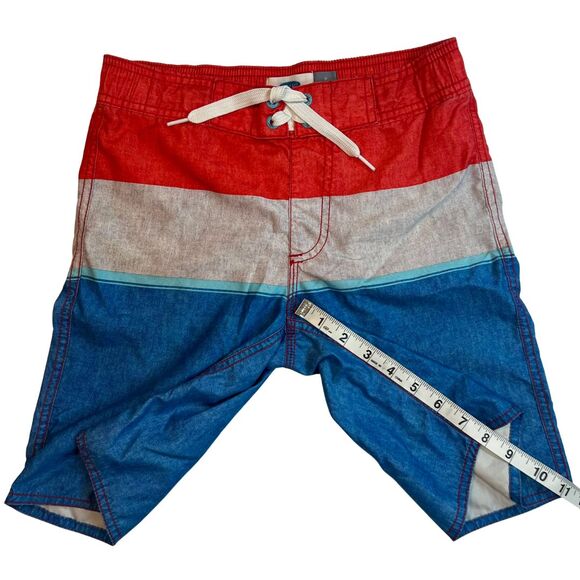 Old Navy Swim Trunks Boys Medium 8 Boardshorts Boho Beach Swimwear Swimsuit - Picture 4 of 13